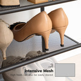 HOOBRO Shoe Rack, 10-Tier Shoe Storage Organizer, Large Capacity Shoe Shelf for Front Door Entrance, Entryway, Hallway, Holds 36-40 Pairs of Shoes, Closet, Rustic Brown and Black BF107XJ01 HOOBRO