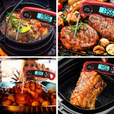GDEALER Meat Thermometer Digital Instant Read Food Thermometer Waterproof Ultra-Fast for Grill Cooking Kitchen with Backlight & Calibration GDEALER