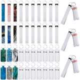 Yisong 40 Pieces Sublimation Blank Wristlet Lanyards with Lipstick Holder Keychains, Blank Neoprene Wristlet Lanyards Strap with Blank Lipstick Keychain Holder Set for Heat Transfer Craft DIY Yisong