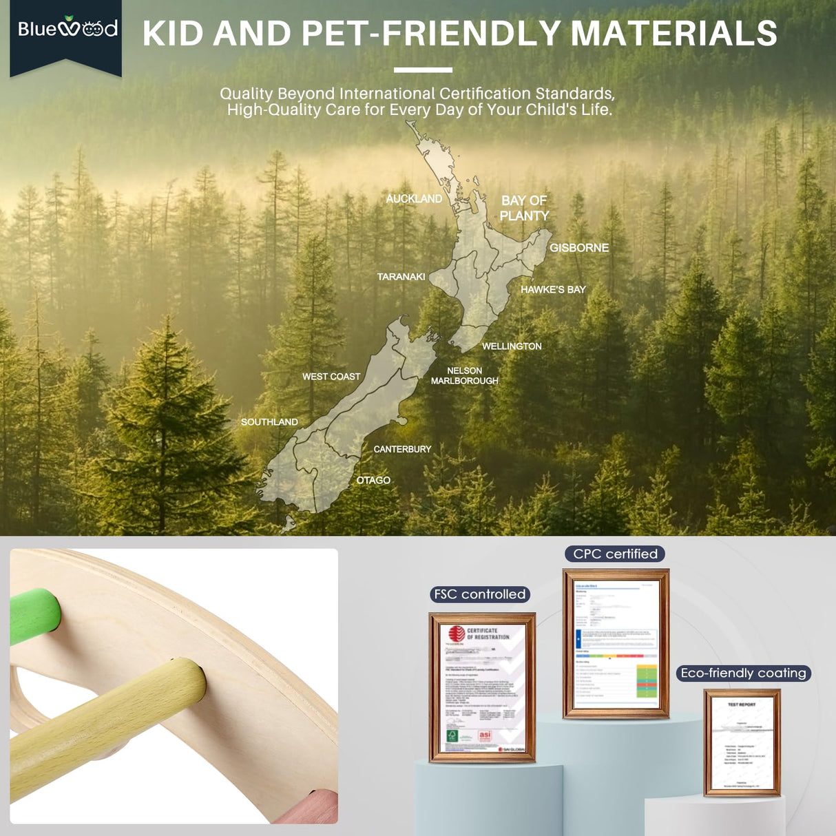 BlueWood Wooden Ladder Arch for Climbing, Rainbow Climbing Toys for Toddlers, Montessori Climbing Set, Waldorf Children Indoor Outdoor Gym Learning Playset, Playground for Kids Gift BlueWood