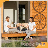 CroBlissful 2 Pcs Wooden Wagon Wheels 30 Inch Removable Decorative Wooden Wheels Old Western Wood Wagon Wheel Hanging Cowboy Party Decorations Wood Wheels for Bar Garage Indoor Outdoor CroBlissful