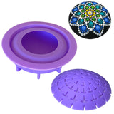 Mold for Making Stones with Dome Template - Design #2 - Happy Dotting Company - Round Smooth Pebble Like for dot Art Rocks, Mandala Art DIY Crafts Painting Drawing - Gypsum, Cement Rock Casting Happy Dotting Company