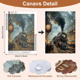 AIRDEA Train Diamond Art Painting Kits for Adults,Diamond Painting 12x16in,DIY Gem Art Kits AIRDEA