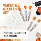 VONEEDL 50 PCS Large Eye Sturdy Hand Sewing Needles - Easy to Thread Embroidery Needles - Big Eye Cross Stitch, Quilting, Crewel, Darning, Crafting Needles VONEEDL