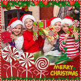 3 Pieces Christmas Table Decorations Wood Candy Set, Red Christmas Tiered Tray Decor,Rustic Christmas Candy Table Decorations for Home Tables(Cute) Sereliy