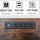 HHETOGOL Modern LED TV Stand with Power Outlet for Living Room+75 Inch Wood TV Media Console for 55/65/75 inch TVs，Industrial TV Stand，TV Stand Media Entertainment Center，Rustic Brown LTV06BE HHETOGOL