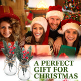 Mimorou 6 Sets Christmas Mason Jars Christmas Centerpieces for Tables Pine Cones & Red Berry, Farmhouse Decor Kitchen Table Decor Coffee Table Kitchen and Room Mimorou