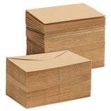 100 Pack Blank Cards and Envelopes 4x6, Bulk Kraft Paper Greeting Cards for DIY Card Making, Wedding, Birthday, All Occasions Sustainable Greetings