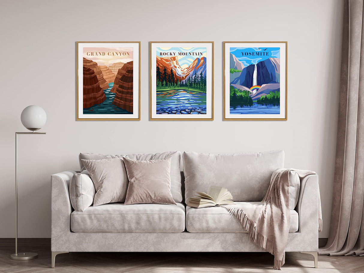 Neopalette Diamond Painting Kits for Adults, Art and Craft, Full Drill Diamond Painting Abstract, DIY 5D Diamond Art Craft, Square Diamond (National Park 1) Neopalette