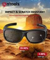 AnTools IR 5.0 Welding Glasses, Wrap-around Welding Goggles, Anti-scratch Welding Lens, UV Protection, Meet ANSI/ISEA, OSHA, Black AnTools