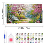 JOOZ Flowers Diamond Painting Kits for Adults 5D Large Landscape Diamond Painting Kit for Adults Full Drill Trees Diamond Painting Kits Gem Art Kits for Home Wall Decor 27.5x15.7Inch JOOZ