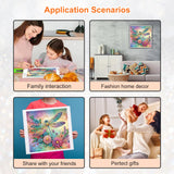 Acudotr Diamond Painting Kits for Adults Dragonfly, 5D Special Shape Diamond Art Kits for Beginners, Crystal Rhinestones Diamond Painting for Home Wall Decoration, 12×12 Inch Acudotr