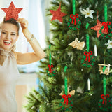 48 Sets Christmas Beaded Ornament Kit DIY Craft Bead Christmas Tree Hanging Decorations for Craft Wreath Holiday Party Xmas Tree Decor Gejoy