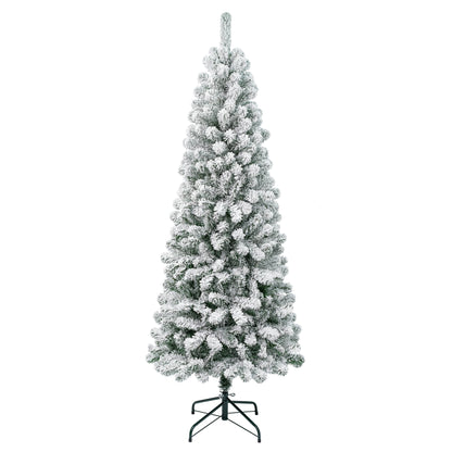 National Tree Company First Traditions Acacia Flocked Tree Medium Christmas Tree, 6 ft