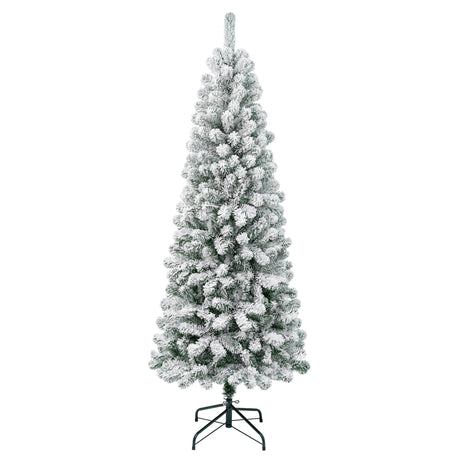 National Tree Company First Traditions Acacia Flocked Tree Medium Christmas Tree, 6 ft National Tree Company