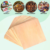30 Pack 12"x12"x1/8" Basswood Sheets for Crafts,3mm Craft Wood Plywood,Unfinished Wood,for DIY Ornaments and Model Engraving,Wood for Laser Cutting,Architectural Models,Drawing,Wood Burning QSJQAMG