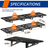 4-Pack 1.5x3FT Garage Shelving 17.7-inch-by-35.8-inch Wall Shelf Garage Storage Rack Wall Mounted Floating Shelves,Black Soywey