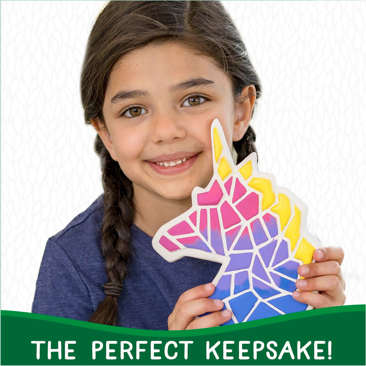 Creative Roots Mosaic Unicorn Stepping Stone, Includes 7-Inch Ceramic Stone & 6 Vibrant Paints, DIY Garden Stepping Stone Kit for Kids Ages 6+ Creative Roots