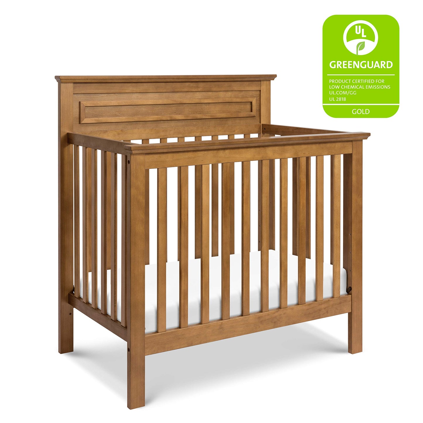 DaVinci Autumn 4-in-1 Convertible Mini Crib in Chestnut, Greenguard Gold Certified