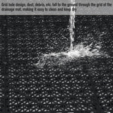 12 Pcs Drainage Mat Modular Interlocking Cushion 11.8" x 11.8" Interlocking Garage Floor Tiles Non-Slip Splicing Interlocking Rubber Floor Tiles for Drain, Deck, Pool, Outdoor/Indoor (Black) JOHAHTANG