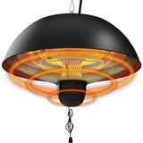 Hanging Patio Heater, Outdoor/Indoor Electric Infrared, Ceiling Heater with 3 Adjustable Modes 600W/900W/1500W. Paraheeter