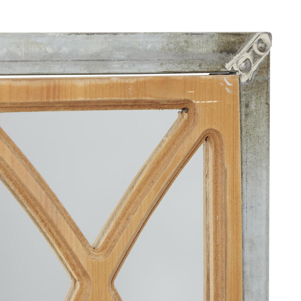 Deco 79 Wood Room Wall Mirror Window Pane Inspired Entryway Mirror, Wall Mounted Mirror 15" x 1" x 52", Brown Deco 79