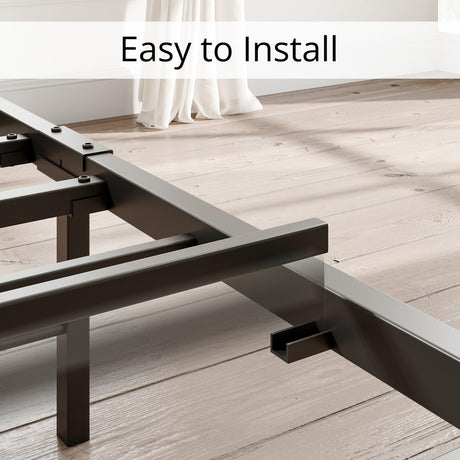 LIKIMIO King Size Bed Frame with Storage Headboard and Charging Station, Solid Construction, Easy Assembly LIKIMIO