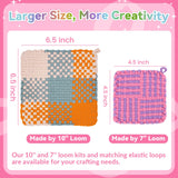 Pro 10 Inch Potholder Loom Kit for Kids & Beginners, Large Weaving Loom Crafts for Girls Age 6-12 Year Old & Adults, Gift Ideas for Birthday & Christmas, 112 Delicate Loops to Make 2 Pot Holders PREBOX