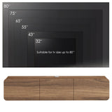 Atelier Mobili Floating TV Stand for 75 Inch TV, Wall Mounted Entertainment Center, Modern Media Console, Mid Century Modern TV Stand, Floating TV Stand 65 Inch ATELIER MOBILI THE LEADER OF THE INTERCHANGEABLE FURNITURE