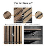 ARMURO Wood Panels for Wall - 2 PCS Wood Slat Wall Panel, Natural Walnut Veneer Acoustic Wall Panels - 12.6" W x 94.5" L ARMURO