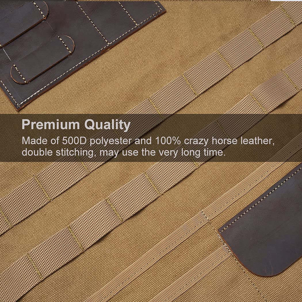 VIPERADE VAQ1 Mens Apron, Work Canvas Apron with Pockets Woodworking Aprons for Men VIPERADE