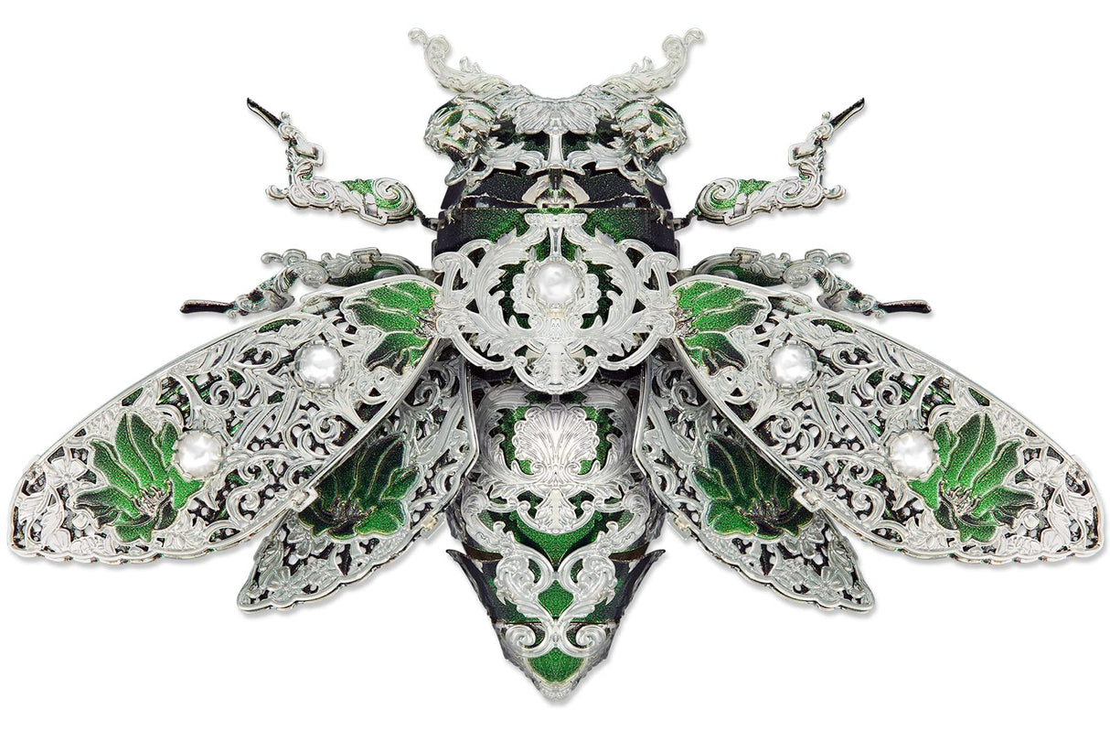 Piececool Metal 3D Puzzles for Adults, Cicada 3D Model Building Kits Insect Themed Animal Fashion Brooch Assembling DIY Crafts Creative Gifts Piececool