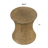 Ball & Cast End Faux Wood Stump Table, Natural Ball & Cast
