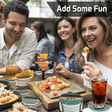 Ceramic Coasters for Drinks Absorbent, Esur Rustic Farmhouse Stone Coaster Set of 6 with Metal Holder for Wooden Table Protection, Funny Style for Bar Home Decor, Housewarming Gift esur