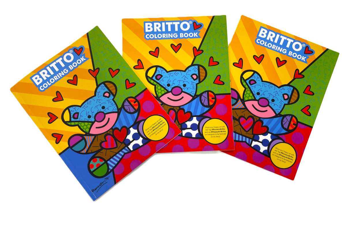 Britto Coloring Book for Adults & Teens – Cute Animal Characters, Easy Large-Print Pages, Stress-Relief & Mindful Relaxation Art Therapy Britto