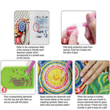 BAYUNOE Mandala Handbag Handmade Diamond Art Painting Purses with 2Pcs Replaceable Canvas Pattern DIY Shoulder Makeup Bag for Women Art Craft Gift-Plant BAYUNOE