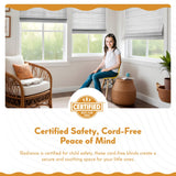 Radiance Cordless Bamboo Roman Shades for Windows - Matchstick Bamboo Blinds for Semi-Private Light Control - Easy to Lift & Fold Up Window Shades - White - 31" W x 64" L - (2215330E) Radiance