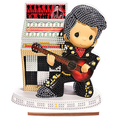 JZHYOAN Diamond Painting Ornaments Kits Crafts Kit for Adults Acrylic Crystal DIY Music Celebrities Special Shaped Rhinestone Statues Desk Placement Ornament Tabletop for Home Bedroom Table Decor