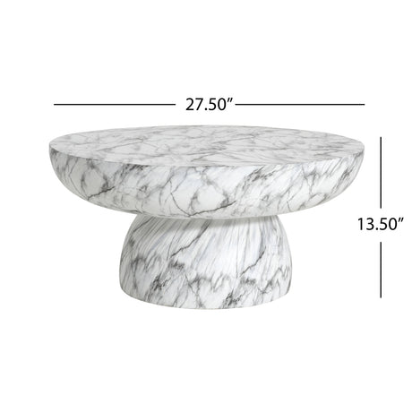 MGO Faux Marble Coffee Table for Indoor and Outdoor Use HouseOfZazla