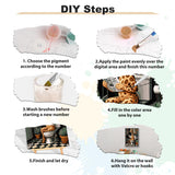 EOBROMD Framed Paint by Numbers Kits for Adults Cute Giraffe in The Toilet, DIY Kits Crafts for Beginner, Painting on Stretched Canvas, Oil Paint by Numbers for Home Decor Gift 12x16inch EOBROMD