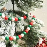 Christmas Wood Bead Garland,39in Farmhouse Beads with Tassels Christmas Tiered Tray Decor Wall Hanging Home Ornaments for Christmas Tree Decorations Meplait