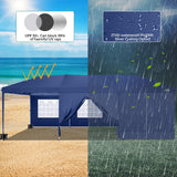 COBIZI 10x30 Canopy Party Tent with 8 Walls 10x30 Pop Up Tent for Parties Waterproof UPF 50+ Outdoor Commercial Event Tent for Party Backyard Gazebo Canopy with Sidewalls & Sandbags(navy blue,10x30ft COBIZI