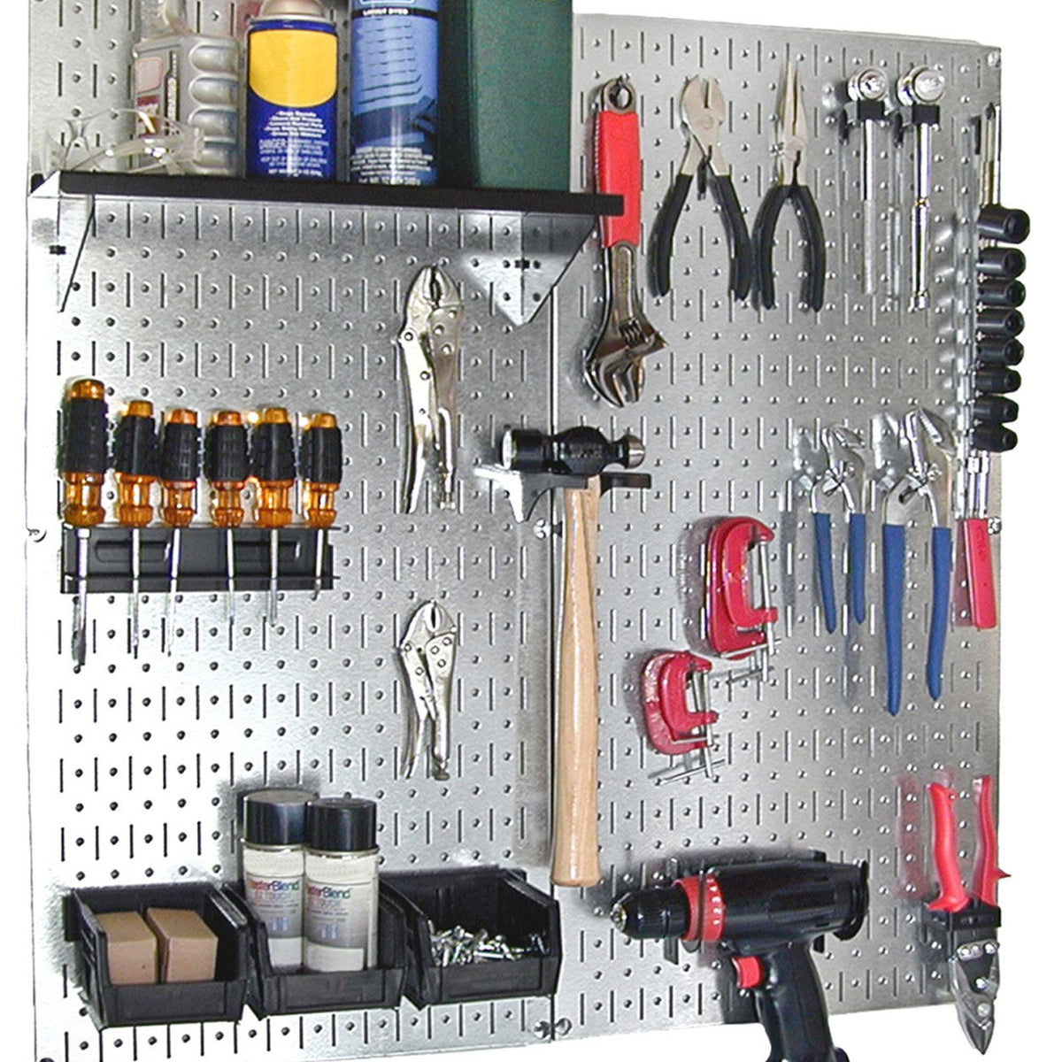 Wall Control 30-WGL-200GVB Galvanized Steel Pegboard Tool Organizer, G ...