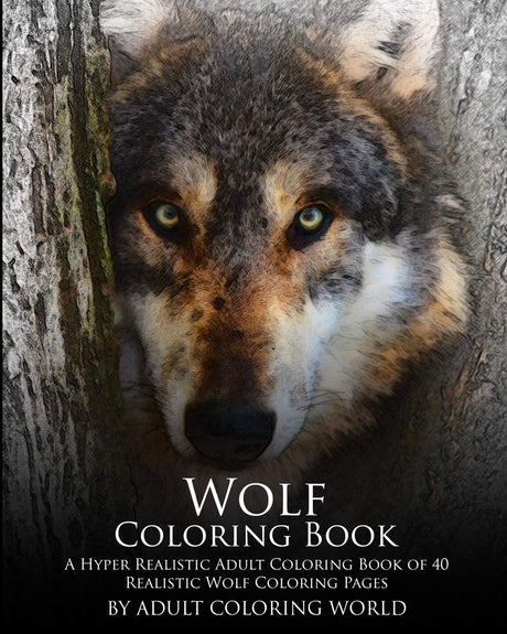 Wolf Coloring Book: A Hyper Realistic Adult Coloring Book of 40 Realistic Wolf Coloring Pages (Advanced Adult Coloring Books) CREATESPACE
