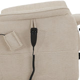 DYNOX 400 LBS Big Tall Man Large-Wide Power Dual Motor Lift Recliners Chairs for Elderly, Lay Flat Lift Chair with Infinite Positions, Heat & Massage, Extended Footrest (9298L,Chenille,Beige) DYNOX