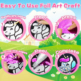 LICSOR Foil Art & Crafts Activity for Kids, Fun Craft for Girls Ages 4-6-8-12, Unicorn Princess 2-in-1 DIY Creative Travel Toys Art Supplies, Birthday Gift Party Favor for Kid 4 5 7 9 10 11 Year Old LICSOR