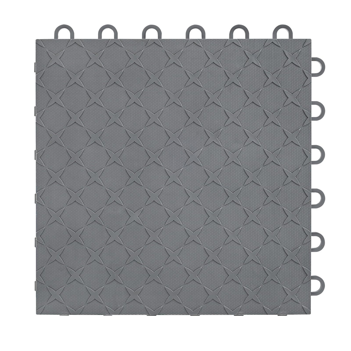 Garage Floor Tiles, 48 Pack 12" x 12" Interlocking Flooring Tile, Non-Slip Diamond Plate Floor Covering for Garages, Warehouse, Basements, Gyms Grey laapee