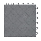 Garage Floor Tiles, 48 Pack 12" x 12" Interlocking Flooring Tile, Non-Slip Diamond Plate Floor Covering for Garages, Warehouse, Basements, Gyms Grey laapee