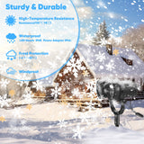 Christmas Snowflake Projector Light, 2025 Dual Head Snowflake Light, IP65 Waterproof, Rotating LED Snowfall Projector for Indoor Outdoor Christmas Party Garden Decorations BOTUMIUY