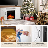 R.W.FLAME Fireplace TV Stand for 50 Inch TV, Modern Entertainment Center with 20" Electric Fireplace, TV Console with Open Shelves for Living Room and Bedroom, 48 Inch, Walnut R.W.FLAME